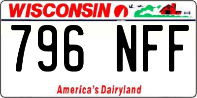 WI license plate 796NFF
