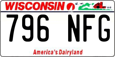 WI license plate 796NFG