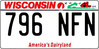 WI license plate 796NFN