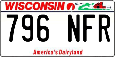 WI license plate 796NFR