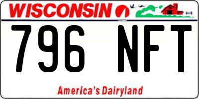 WI license plate 796NFT
