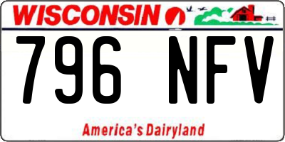 WI license plate 796NFV
