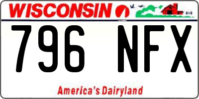 WI license plate 796NFX