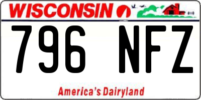 WI license plate 796NFZ