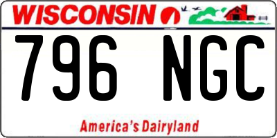 WI license plate 796NGC