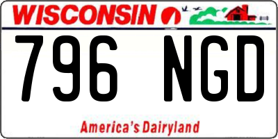 WI license plate 796NGD