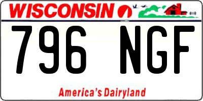 WI license plate 796NGF