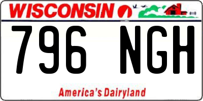 WI license plate 796NGH