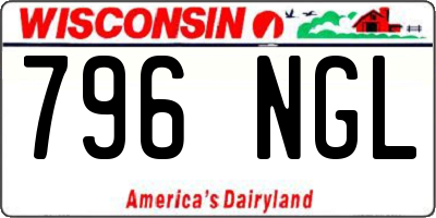 WI license plate 796NGL