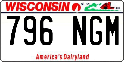 WI license plate 796NGM