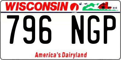 WI license plate 796NGP