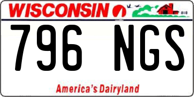 WI license plate 796NGS