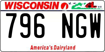 WI license plate 796NGW