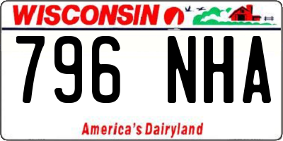 WI license plate 796NHA