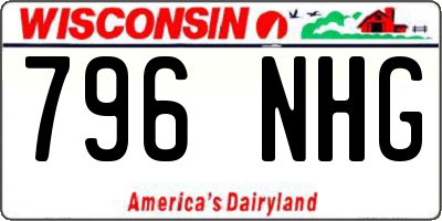 WI license plate 796NHG