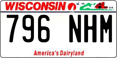WI license plate 796NHM