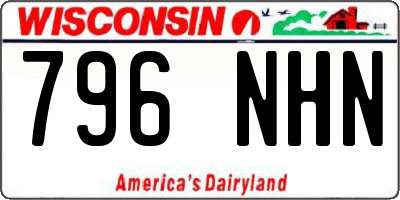 WI license plate 796NHN