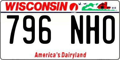 WI license plate 796NHO