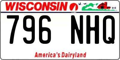 WI license plate 796NHQ