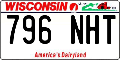 WI license plate 796NHT