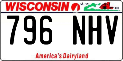 WI license plate 796NHV