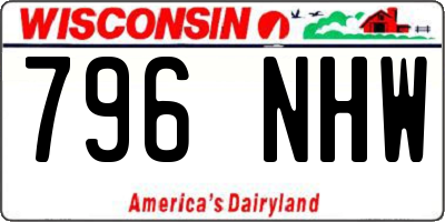 WI license plate 796NHW