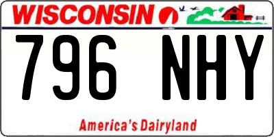 WI license plate 796NHY