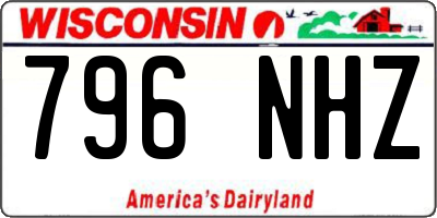 WI license plate 796NHZ