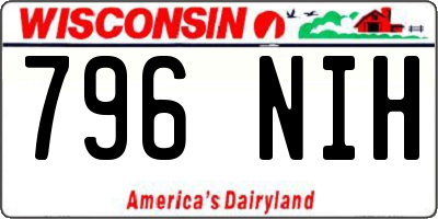 WI license plate 796NIH