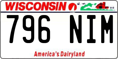 WI license plate 796NIM