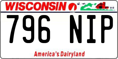 WI license plate 796NIP