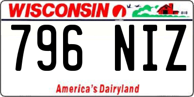 WI license plate 796NIZ