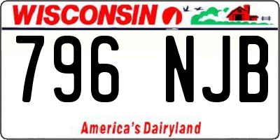 WI license plate 796NJB