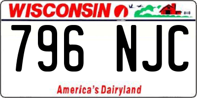 WI license plate 796NJC