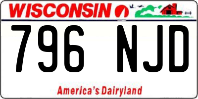 WI license plate 796NJD