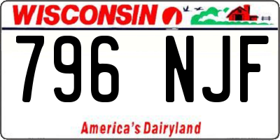 WI license plate 796NJF