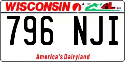 WI license plate 796NJI