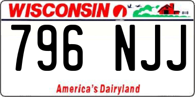 WI license plate 796NJJ