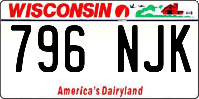 WI license plate 796NJK