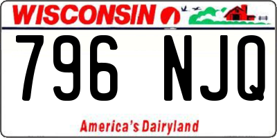 WI license plate 796NJQ