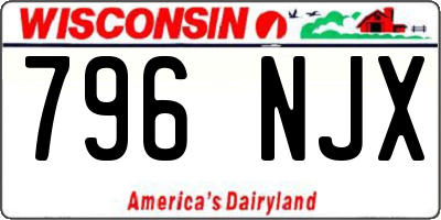 WI license plate 796NJX