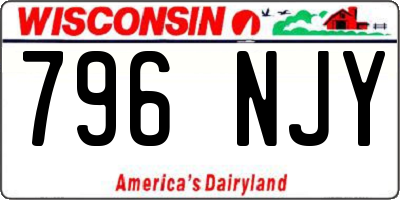 WI license plate 796NJY
