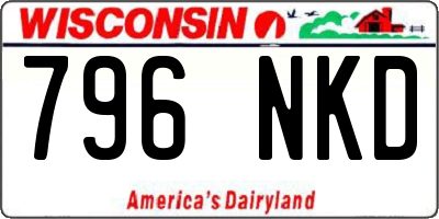 WI license plate 796NKD