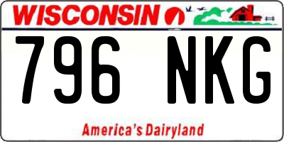 WI license plate 796NKG