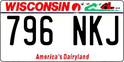 WI license plate 796NKJ