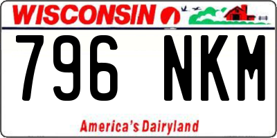 WI license plate 796NKM