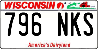WI license plate 796NKS
