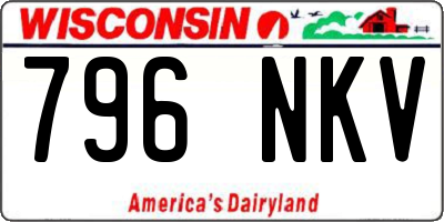 WI license plate 796NKV