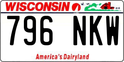 WI license plate 796NKW