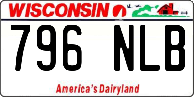 WI license plate 796NLB